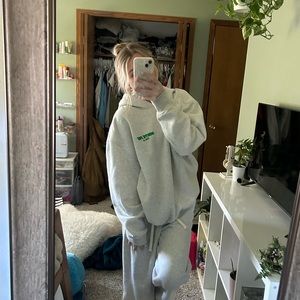 Grey with green Whitefox hoodie